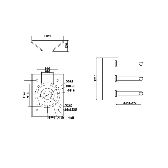 Stubni nosac PTZ kamere DAHUA PFA150-V2